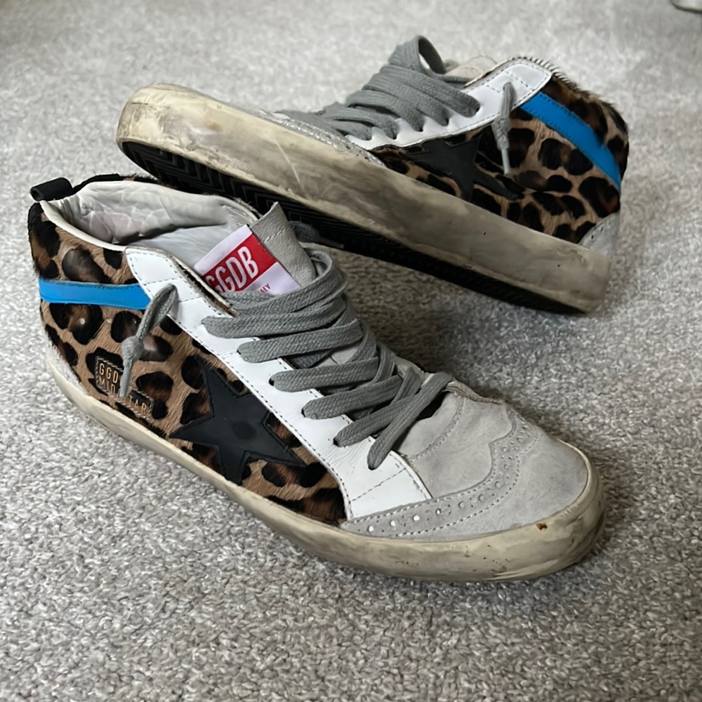 Golden goose leopard midstars sneakers size 38